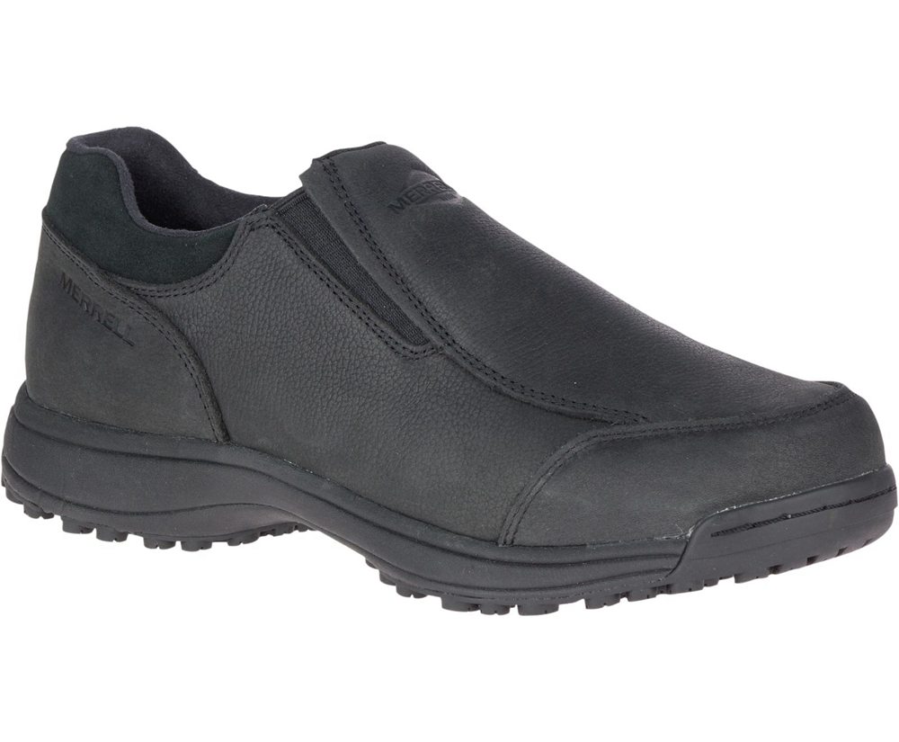 Merrell Slip Ons Męskie Czarne - Sutton Moc Ac+ Pro - 047316-YMJ